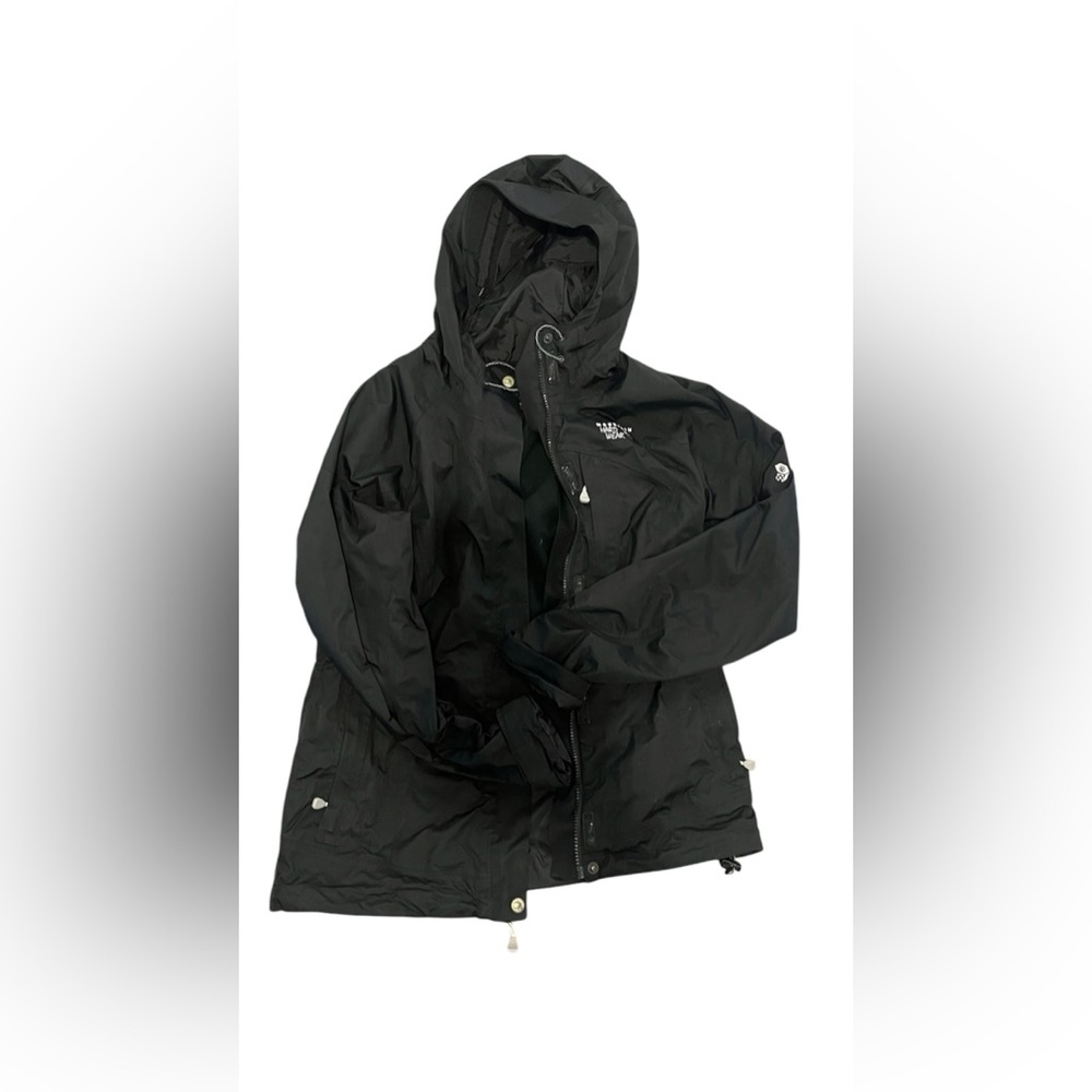 Women’s Mountain Hardwear Rain Jacket Fleece Lined Small Black